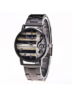 Gray Stainless Steel Band Quartz Watch
