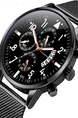 Black Stainless Steel Band Quartz Men Watch