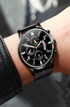 Black Stainless Steel Band Quartz Men Watch