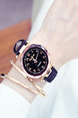 Black Leather Band Quartz Watch