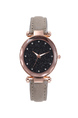 Gray Leather Band Quartz Watch