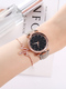 Gray Leather Band Quartz Watch