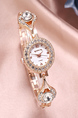 Rose Gold Stainless Steel Band Rhinestone Quartz Watch