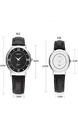 Black Leather Band Quartz Men Watch