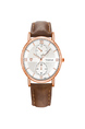 Brown Leather Band Quartz Men Watch