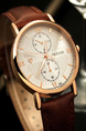 Brown Leather Band Quartz Men Watch