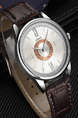 Brown Leather Band Quartz Men Watch