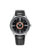 Black Leather Band Quartz Men Watch