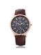 Brown Leather Band Quartz Men Watch