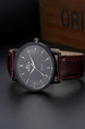 Brown Leather Band Quartz Men Watch