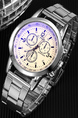 Silver Stainless Steel Band Quartz Men Watch