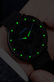 Black Alloy Mesh Band Quartz Men Watch