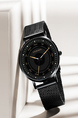 Black Alloy Mesh Band Quartz Men Watch