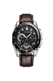 Brown Leather Band Quartz Men Watch