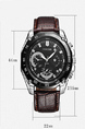 Brown Leather Band Quartz Men Watch