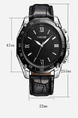 Brown Leather Band Quartz Men Watch