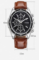 Black Leather Band Quartz Men Watch
