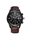 Brown Leather Band Quartz Men Watch
