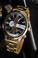 Gold Gold Plated Band Quartz Men Watch
