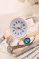 Rose Gold Stainless Steel Band Rhinestone Quartz Watch