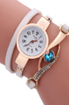 Rose Gold Stainless Steel Band Rhinestone Quartz Watch