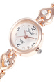 Rose Gold Plated Band Beaded Quartz Watch