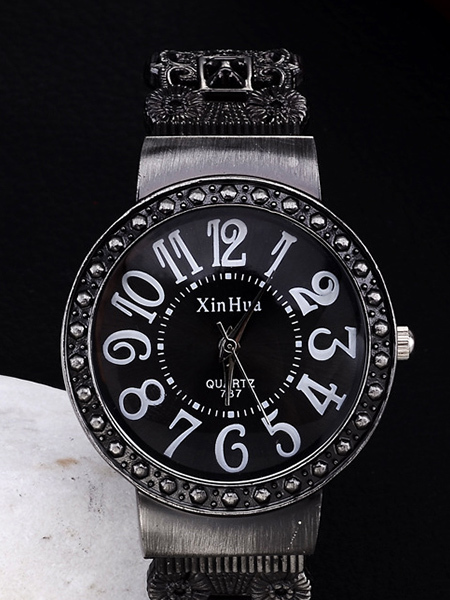 Black Stainless Steel Band Quartz Watch