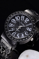 Black Stainless Steel Band Quartz Watch