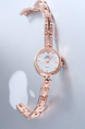 Rose Gold Plated Band Rhinestone Quartz Watch