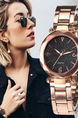 Rose Gold Stainless Steel Band Quartz Watch