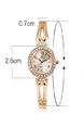 Rose Gold Plated Band Rhinestone Quartz Watch