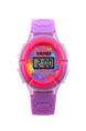 Violet Plastic Band Pin Buckle Digital Watch