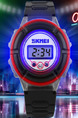 Black Plastic Band Pin Buckle Digital Luminous Watch