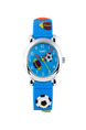 Blue Silicone Band Pin Buckle Digital Waterproof Watch