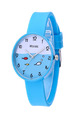 Blue Silicone Band Pin Buckle Quartz Watch