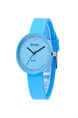 Blue Silicone Band Pin Buckle Quartz Watch