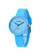Blue Silicone Band Pin Buckle Quartz Watch
