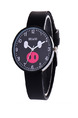 Black Silicone Band Pin Buckle Quartz Watch