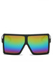 Rainbow Gradient Plastic Square Polarized Sunglasses