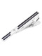 Alloy Silver and Black Plated Tie Clip
