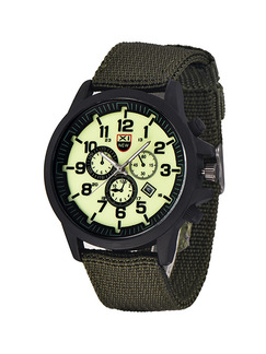 Green Nylon Band Braided Quartz Watch