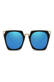 Blue Solid Color Plastic Square Sunglasses