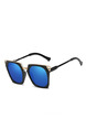 Blue Solid Color Plastic Square Sunglasses