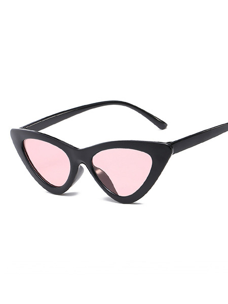 Pink Solid Color Plastic Cat Eye Sunglasses