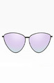 Violet Pink Gradient Metal Triangle Sunglasses