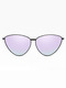 Violet Pink Gradient Metal Triangle Sunglasses