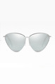 Grey Solid Color Metal Triangle Sunglasses