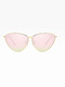 Pink Beige Gradient Metal Triangle Sunglasses