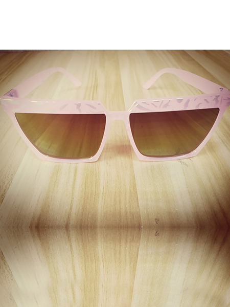 Brown Solid Color Plastic Square Sunglasses