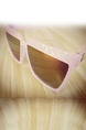 Brown Solid Color Plastic Square Sunglasses